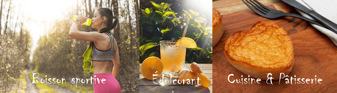 Nutr!Break Isomaltulose utilisation boisson sportive, édulcorant, cuisine, pâtisserie